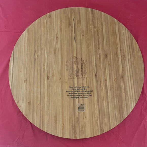 NATURAL LIFE Hippie Boho Bamboo Wood Charcuterie Serving Board Peace Sign NWT - Picture 16 of 16